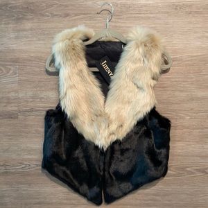 🆕 Color Block Faux Fur Vest